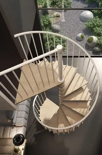 Spiral metal staircase installed in Malta